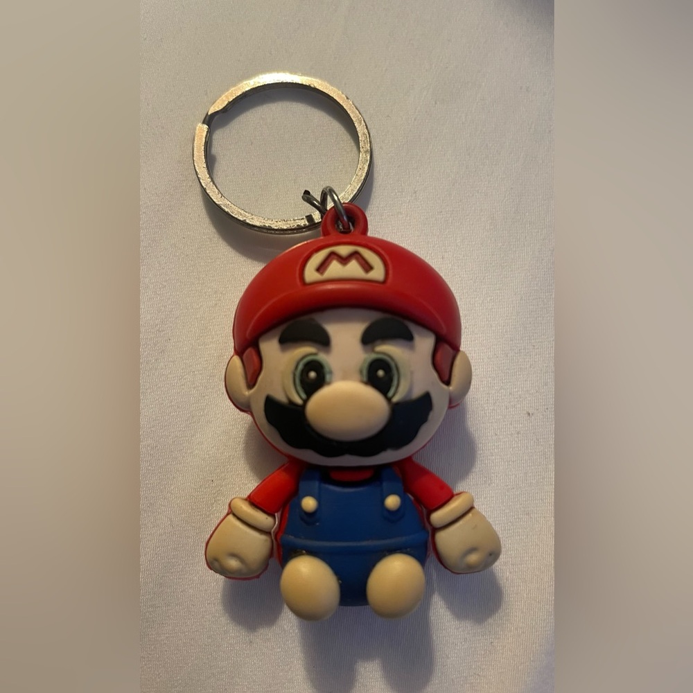 Red and Blue Mario Brothers Character Keychain